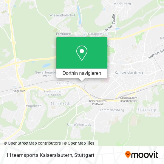 11teamsports Kaiserslautern Karte