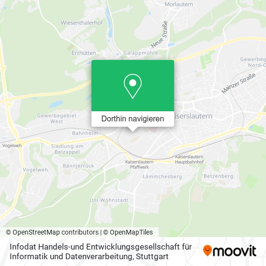 Infodat Handels-und Entwicklungsgesellschaft für Informatik und Datenverarbeitung Karte