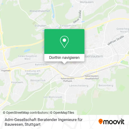 Adm-Gesellschaft Beratender Ingenieure für Bauwesen Karte