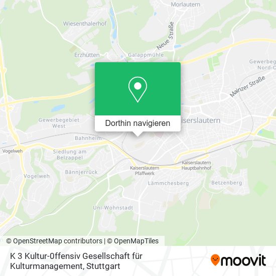 K 3 Kultur-0ffensiv Gesellschaft für Kulturmanagement Karte