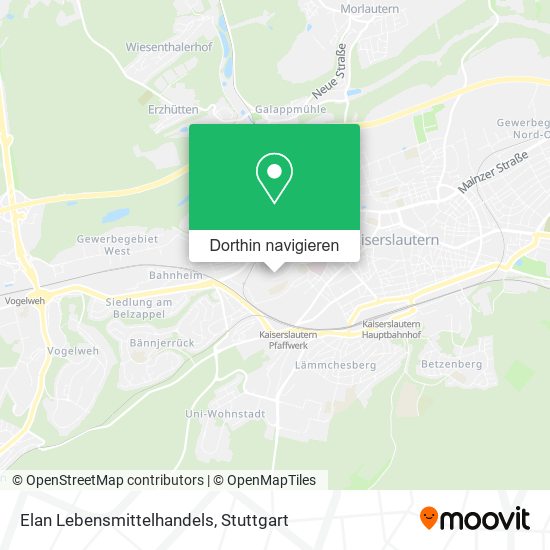 Elan Lebensmittelhandels Karte