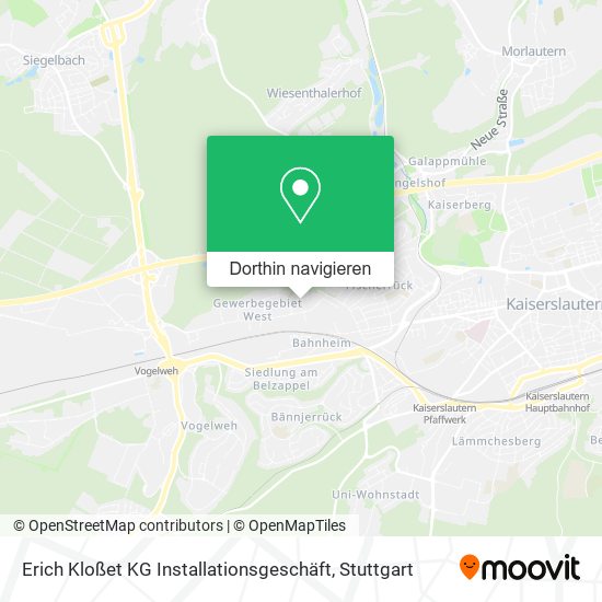 Erich Kloßet KG Installationsgeschäft Karte