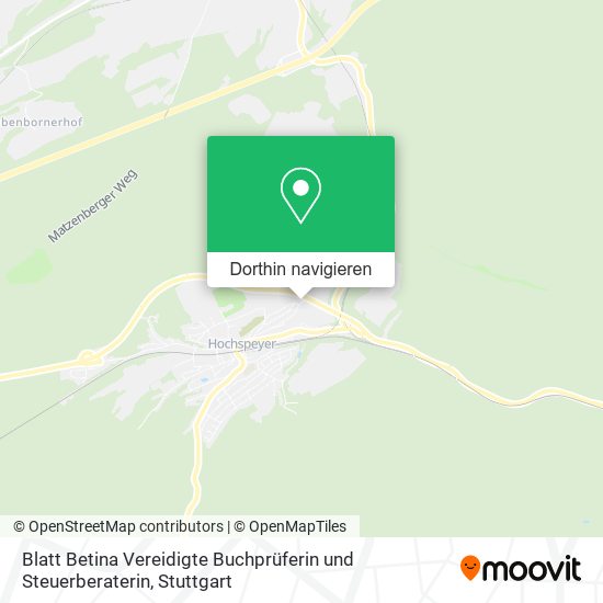 Blatt Betina Vereidigte Buchprüferin und Steuerberaterin Karte