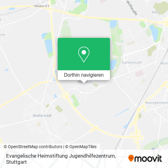 Evangelische Heimstiftung Jugendhilfezentrum Karte