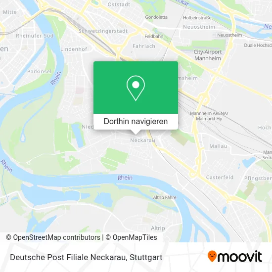 Deutsche Post Filiale Neckarau Karte