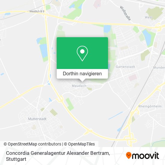 Concordia Generalagentur Alexander Bertram Karte