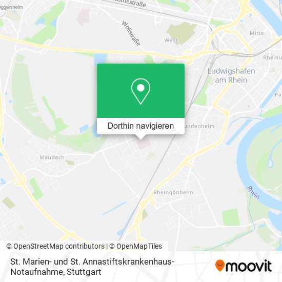St. Marien- und St. Annastiftskrankenhaus-Notaufnahme Karte