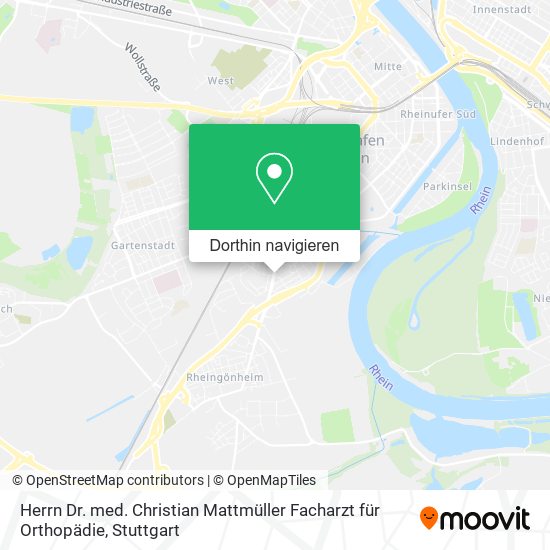 Herrn Dr. med. Christian Mattmüller Facharzt für Orthopädie Karte