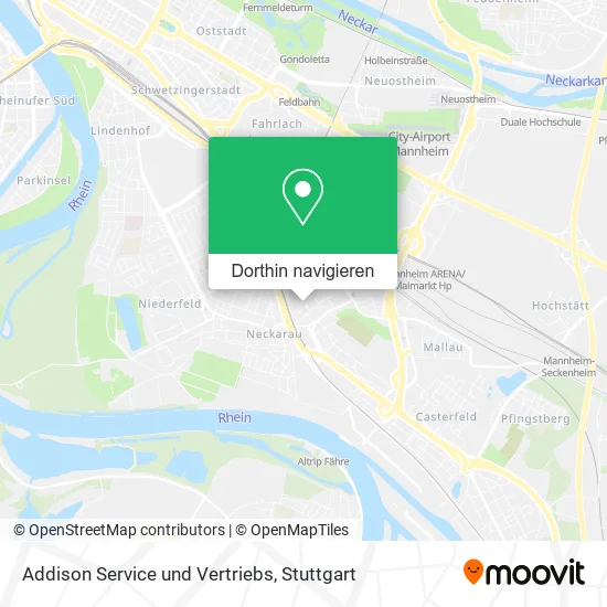 Addison Service und Vertriebs Karte