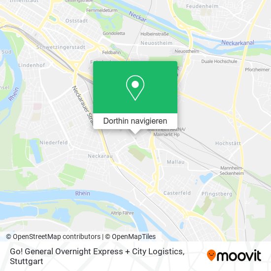 Go! General Overnight Express + City Logistics Karte