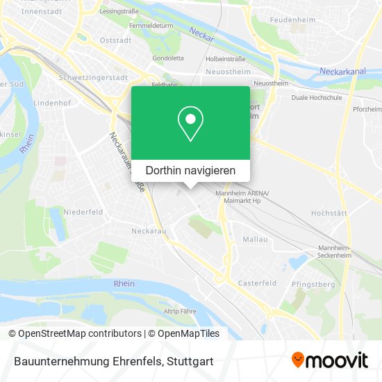 Bauunternehmung Ehrenfels Karte