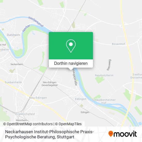 Neckarhausen Institut-Philosophische Praxis- Psychologische Beratung Karte