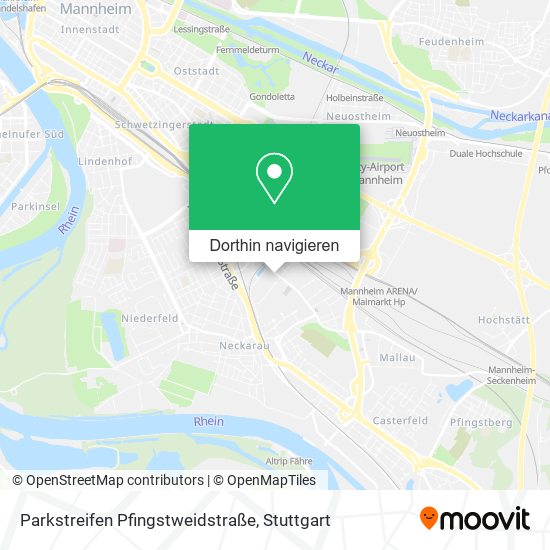 Parkstreifen Pfingstweidstraße Karte