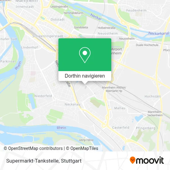 Supermarkt-Tankstelle Karte