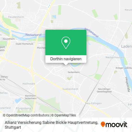 Allianz Versicherung Sabine Bickle Hauptvertretung Karte