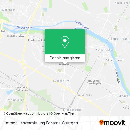 Immobilienvermittlung Fontana Karte