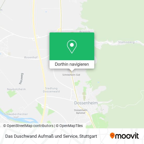 Das Duschwand Aufmaß und Service Karte