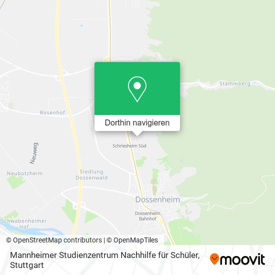 Mannheimer Studienzentrum Nachhilfe für Schüler Karte