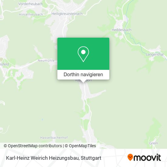 Karl-Heinz Weirich Heizungsbau Karte