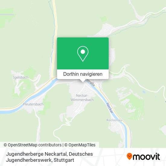 Jugendherberge Neckartal, Deutsches Jugendherberswerk Karte