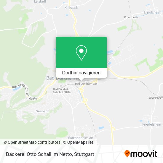 Bäckerei Otto Schall im Netto Karte