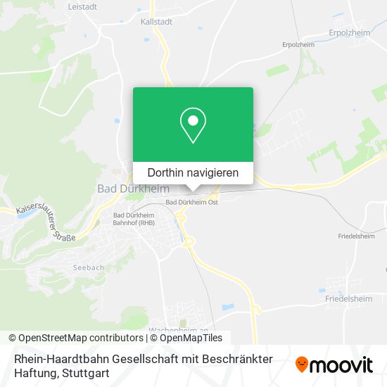 Rhein-Haardtbahn Gesellschaft mit Beschränkter Haftung Karte