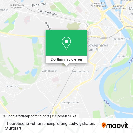 Theoretische Führerscheinprüfung Ludwigshafen Karte