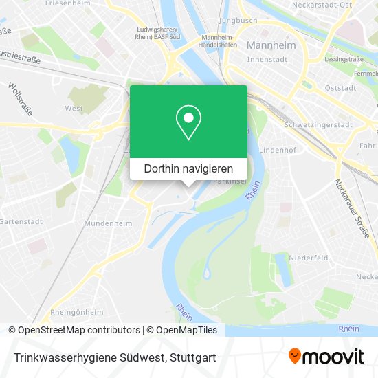 Trinkwasserhygiene Südwest Karte