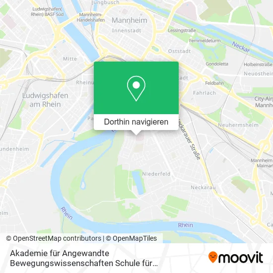 Akademie für Angewandte Bewegungswissenschaften Schule für Physiotherapie Karte