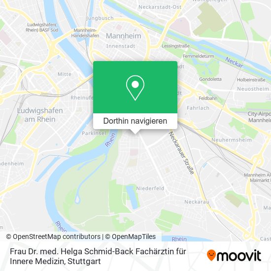 Frau Dr. med. Helga Schmid-Back Fachärztin für Innere Medizin Karte
