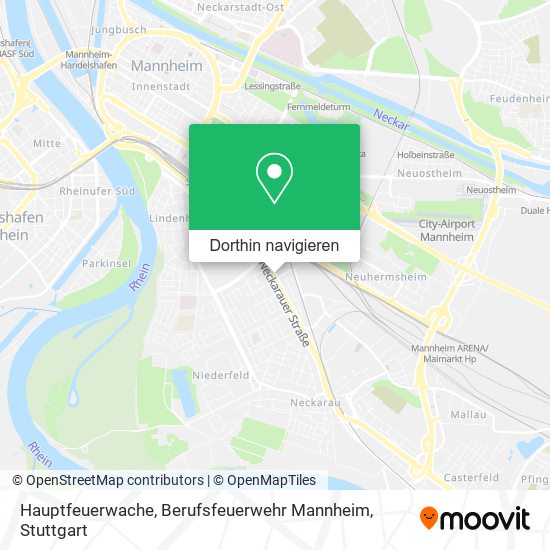 Hauptfeuerwache, Berufsfeuerwehr Mannheim Karte