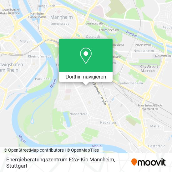 Energieberatungszentrum E2a- Kic Mannheim Karte