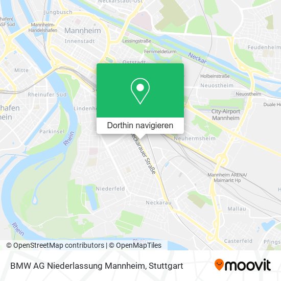 BMW AG Niederlassung Mannheim Karte