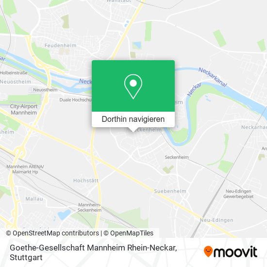 Goethe-Gesellschaft Mannheim Rhein-Neckar Karte