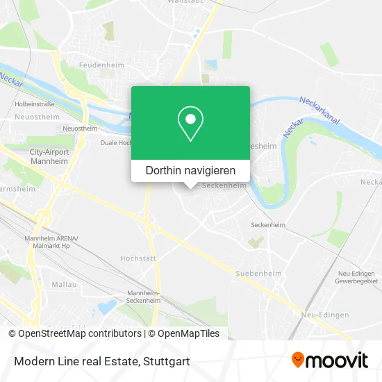 Modern Line real Estate Karte