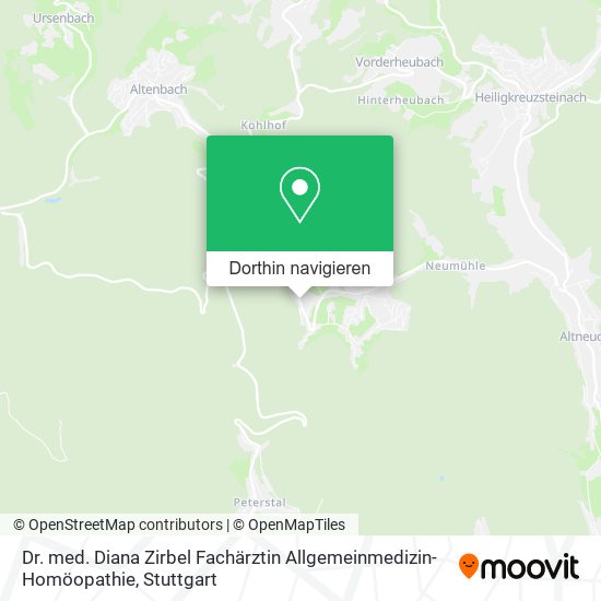 Dr. med. Diana Zirbel Fachärztin Allgemeinmedizin-Homöopathie Karte