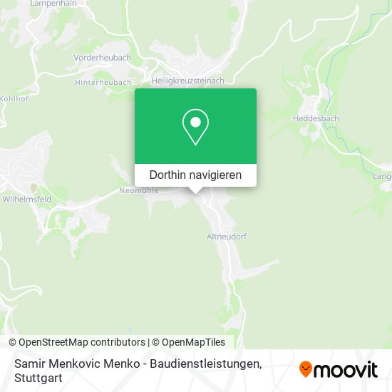 Samir Menkovic Menko - Baudienstleistungen Karte