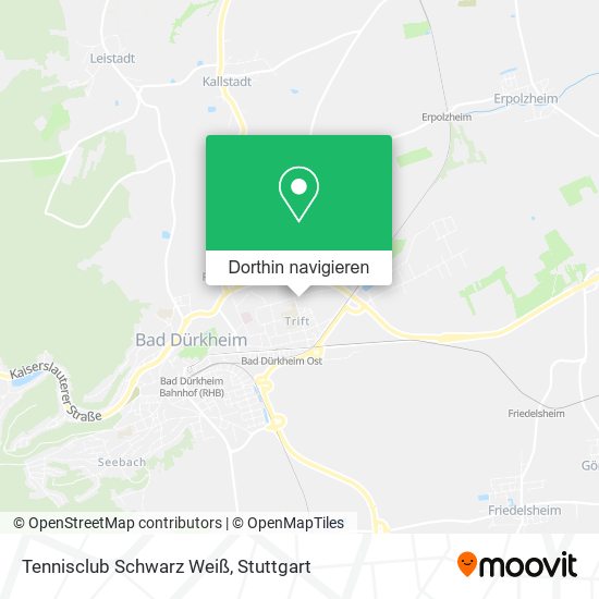 Tennisclub Schwarz Weiß Karte