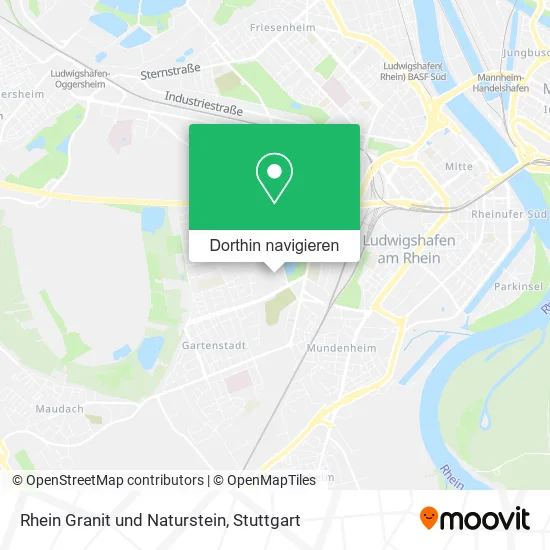 Rhein Granit und Naturstein Karte