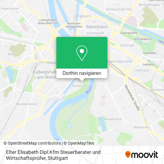 Elter Elisabeth Dipl.Kfm Steuerberater und Wirtschaftsprüfer Karte