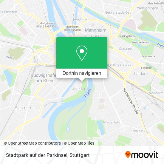 Stadtpark auf der Parkinsel Karte