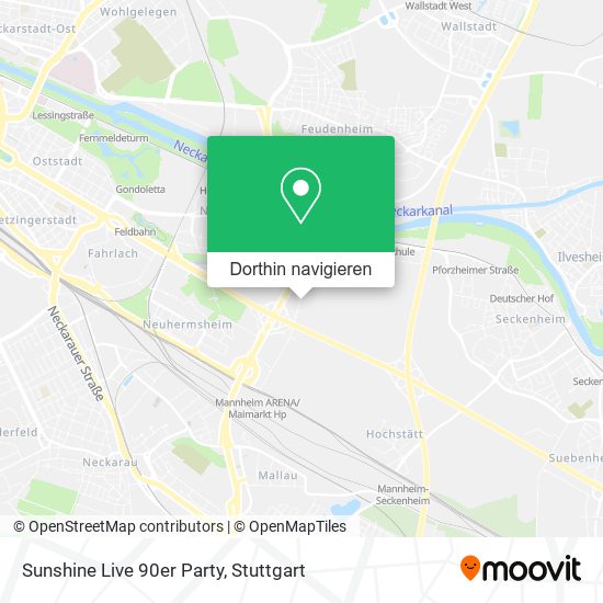 Sunshine Live 90er Party Karte