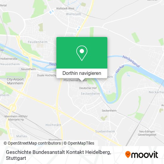 Geschichte Bundesanstalt Kontakt Heidelberg Karte