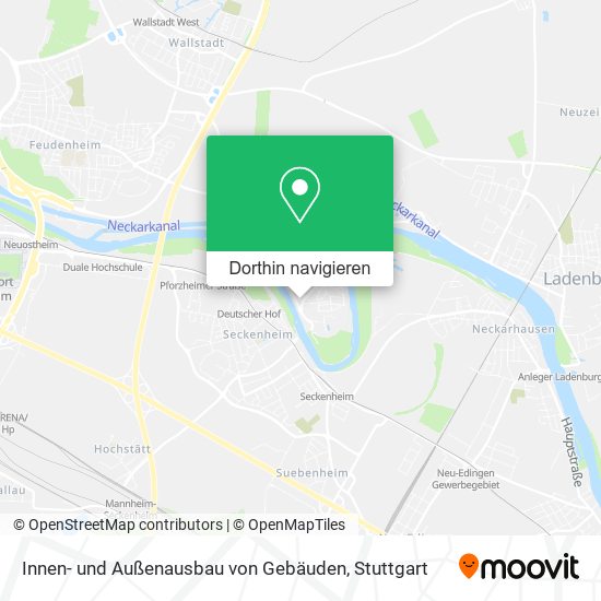 Innen- und Außenausbau von Gebäuden Karte