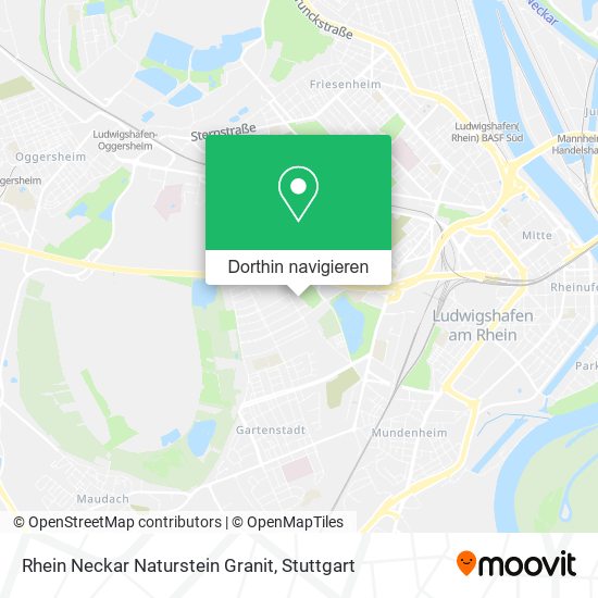 Rhein Neckar Naturstein Granit Karte