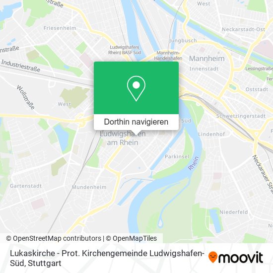 Lukaskirche - Prot. Kirchengemeinde Ludwigshafen-Süd Karte