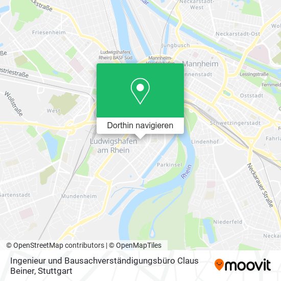 Ingenieur und Bausachverständigungsbüro Claus Beiner Karte