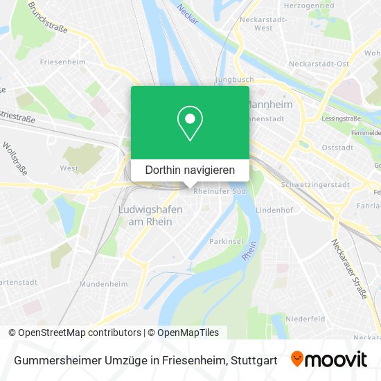 Gummersheimer Umzüge in Friesenheim Karte