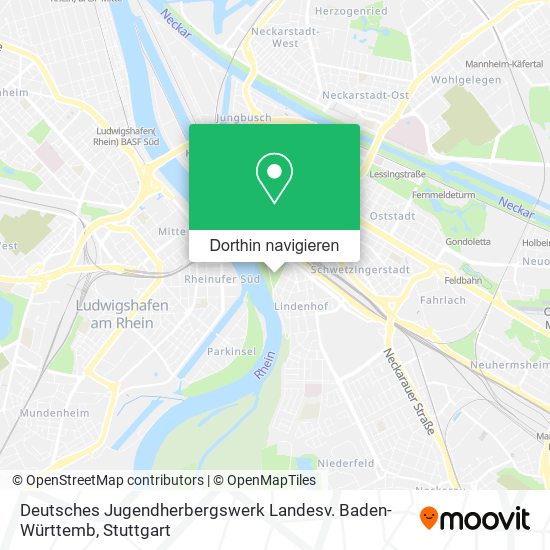 Deutsches Jugendherbergswerk Landesv. Baden-Württemb Karte