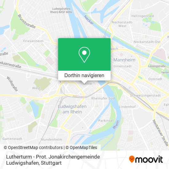 Lutherturm - Prot. Jonakirchengemeinde Ludwigshafen Karte